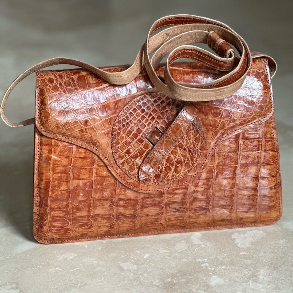 Genuine Reptile skin shoulder bag, Imported